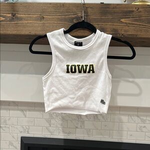 Hype and vice White Iowa Women's Tank crop Top